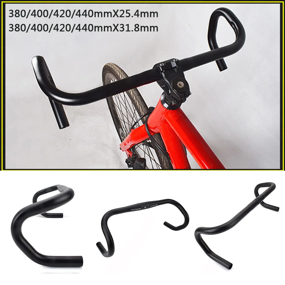 Bicycle Handlebar Compact Aluminium Alloy Road Bike Handlebar DIY Repair Tool 25.4 Mm, 31.8 Mm Cycling Accessories