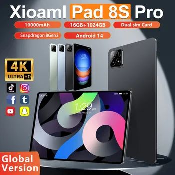 NUOVO 2026 Tablet Originale MI Pad 8S Pro 11 Pollici, Snapdragon 8 Gen2, HD 4K, Android 14, 16GB+1T, 10000mAh, 5G, Dual SIM, WiFi, GPS