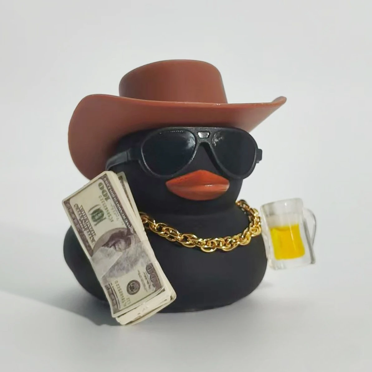 Cowboy Rubber Duck Dashboard Ornament - Quirky Car Accessory and Funny Office Gift