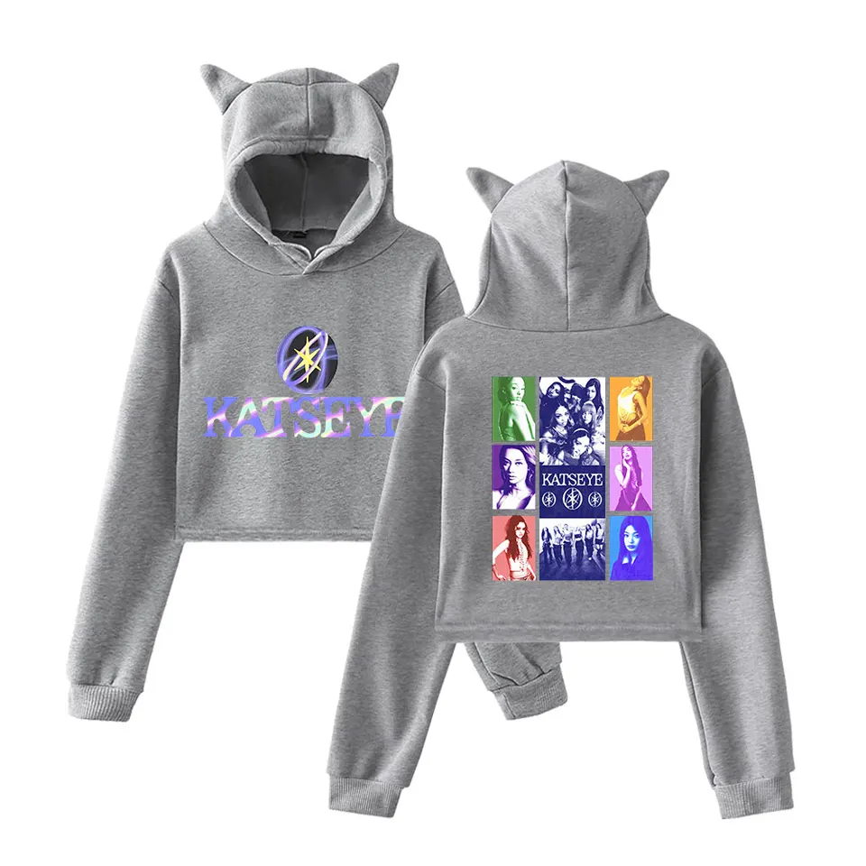 Sweat à Capuche Oreilles De Chat 2025 – Style K-Pop Décontracté Pour Femme – Tissu Doux Polyester