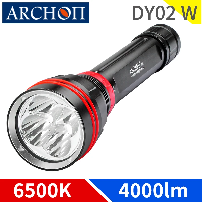 

ARCHON DY02 WY08 4000 lumen diving ligh dive flashlight Underwater 100m waterproof torch dive lighting lamp Built 26650 battery