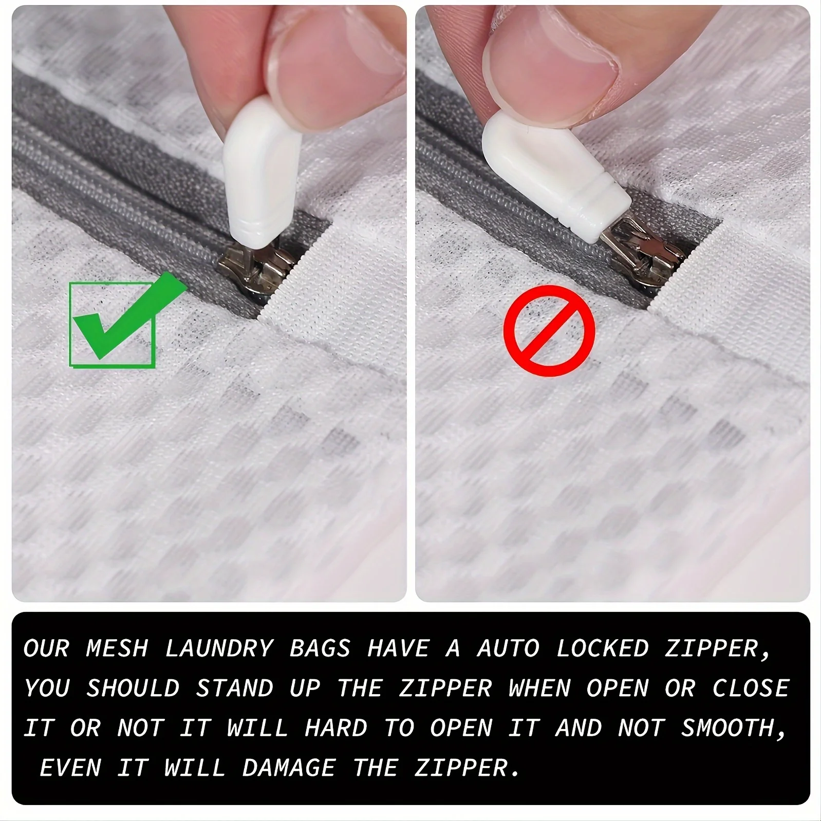 Ultra -Durable Honeycomb Mesh Laundry Bags Reusable&Washable Care Pouches with Zipper Closure for Lingerie, Jeans, Towels & More 4