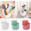 Household Plastic Pen Holder Rotatable Multifunctional Makeup Brush Organizer Box Large Capacity Stationery Box 5