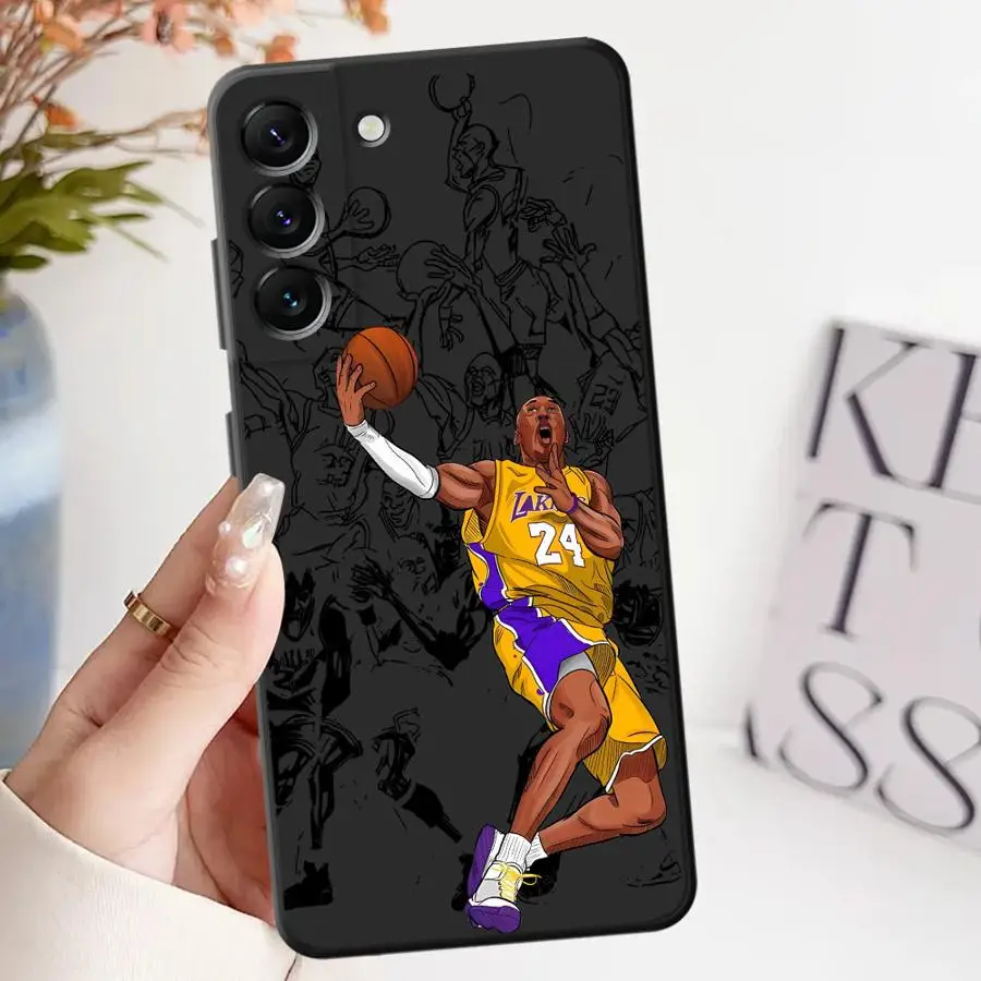 Black Soft Phone Cover with Cute Basketball Star Design