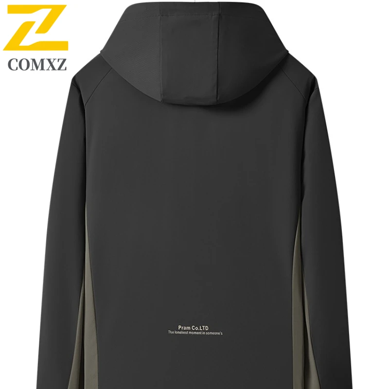 Men Outdoor Sport Hooded Windbreaker Detachable Spring Autumn Zip-Up Casual Coat Fashion Business Office  Lightweight ​Jacket