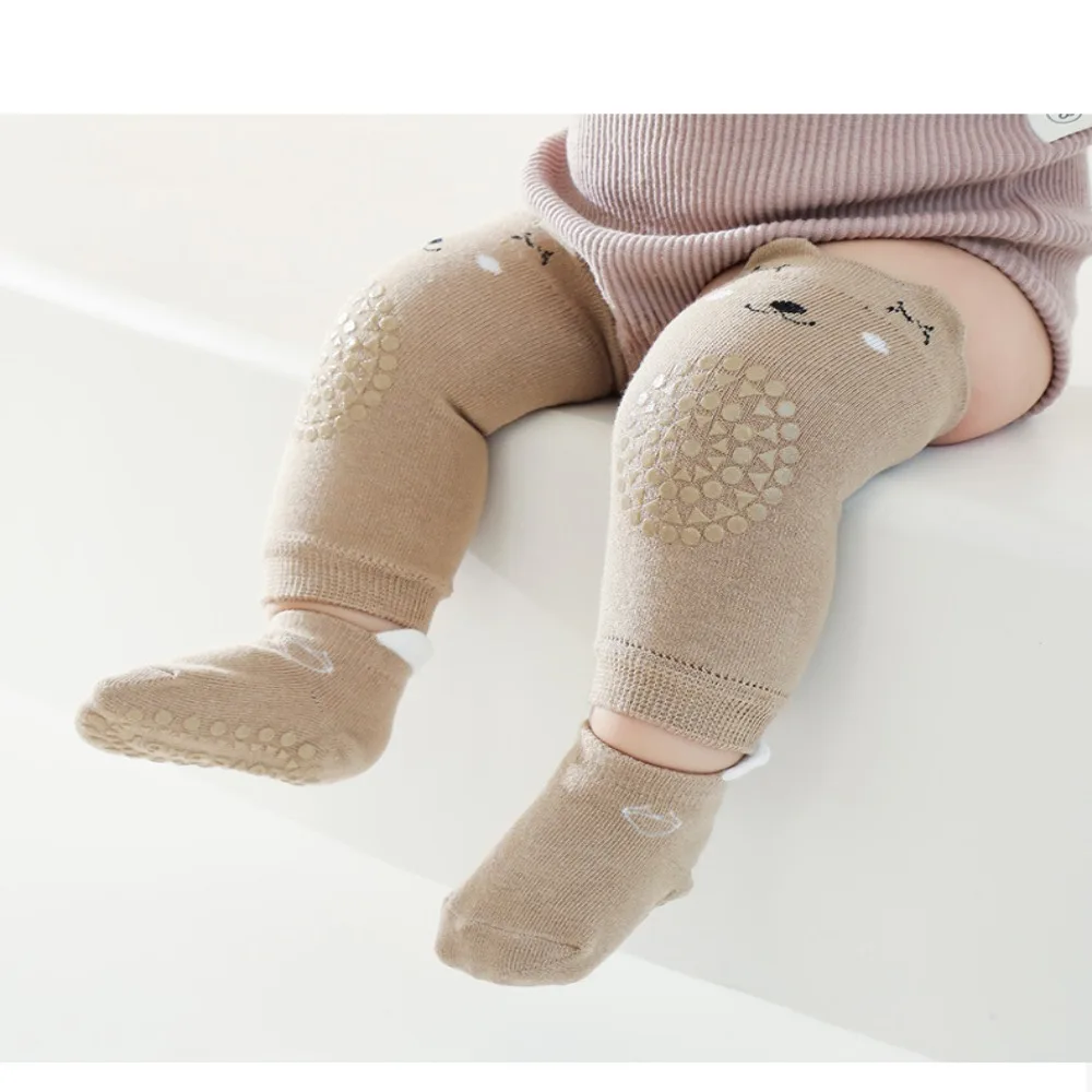 

Fall Prevention Crawling Phase Knot Protector Socks Antiskid Warm Baby Knee Pads Breathable Anti Friction Non Slip Floor Socks