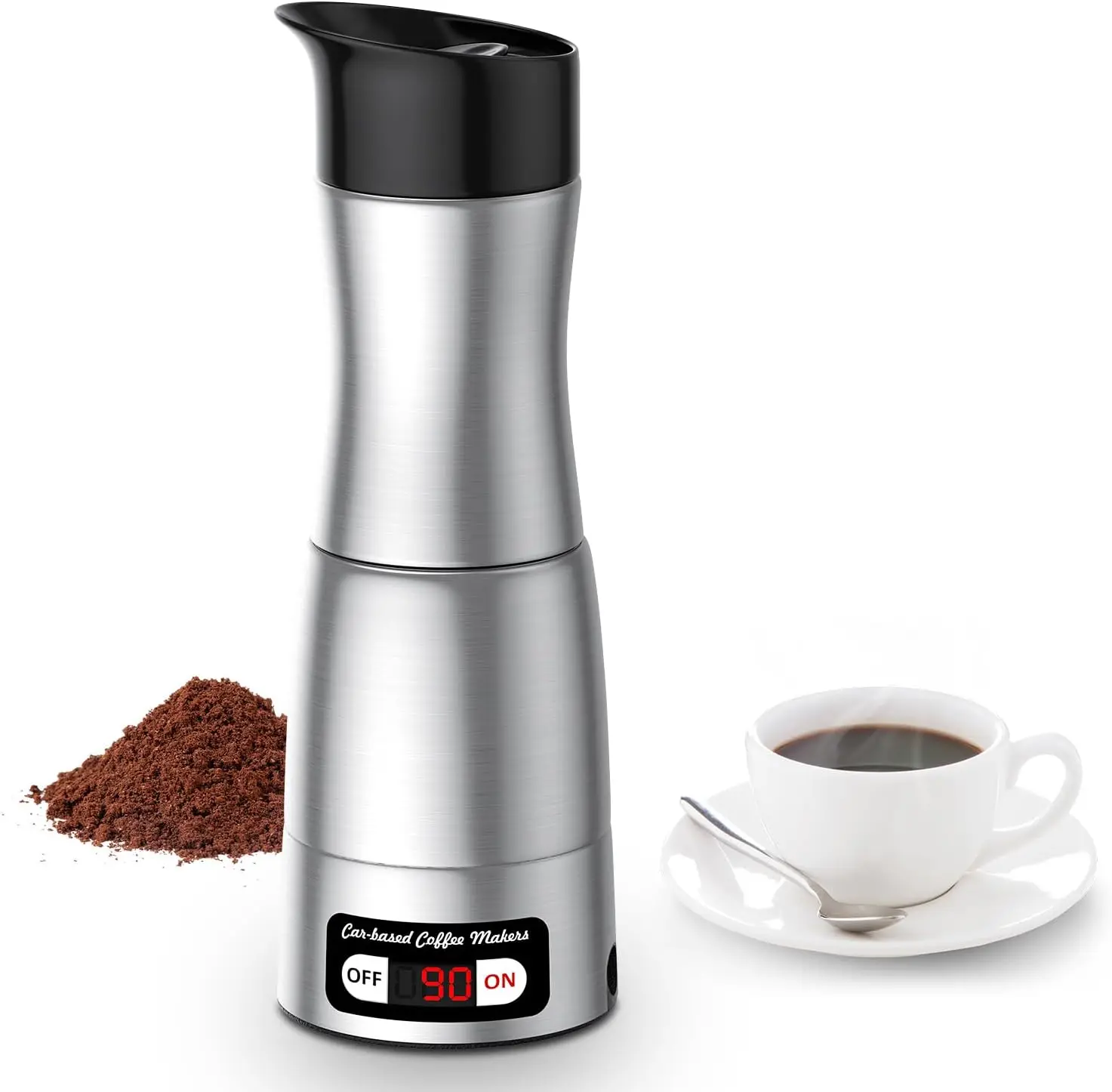 Portable Coffee Maker 12V 24V Compact Espresso Machine for Driving Office Home with LED Screen Display Fast Heating Heating AliExpress 6