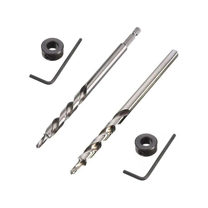 New Woodworking Angled Drill Bits Locator Jig Kit Steel 15 Degree Angle