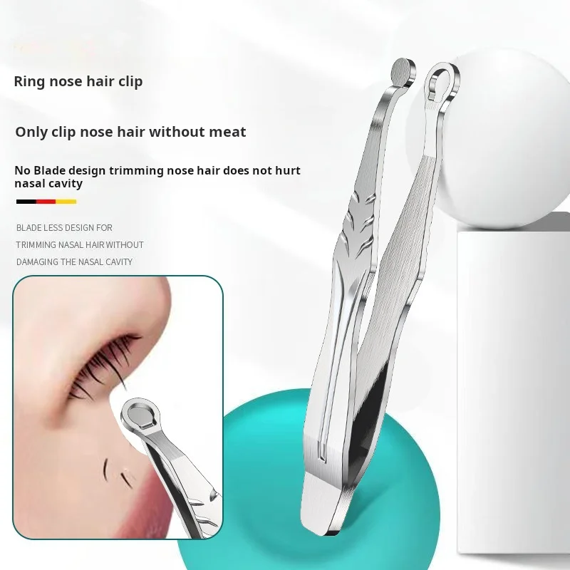 1/3 Pcs Stainless Steel Manual Round Head Nose Hair Clip Travel Portable Sharp Nose Hair Cleaning Tool