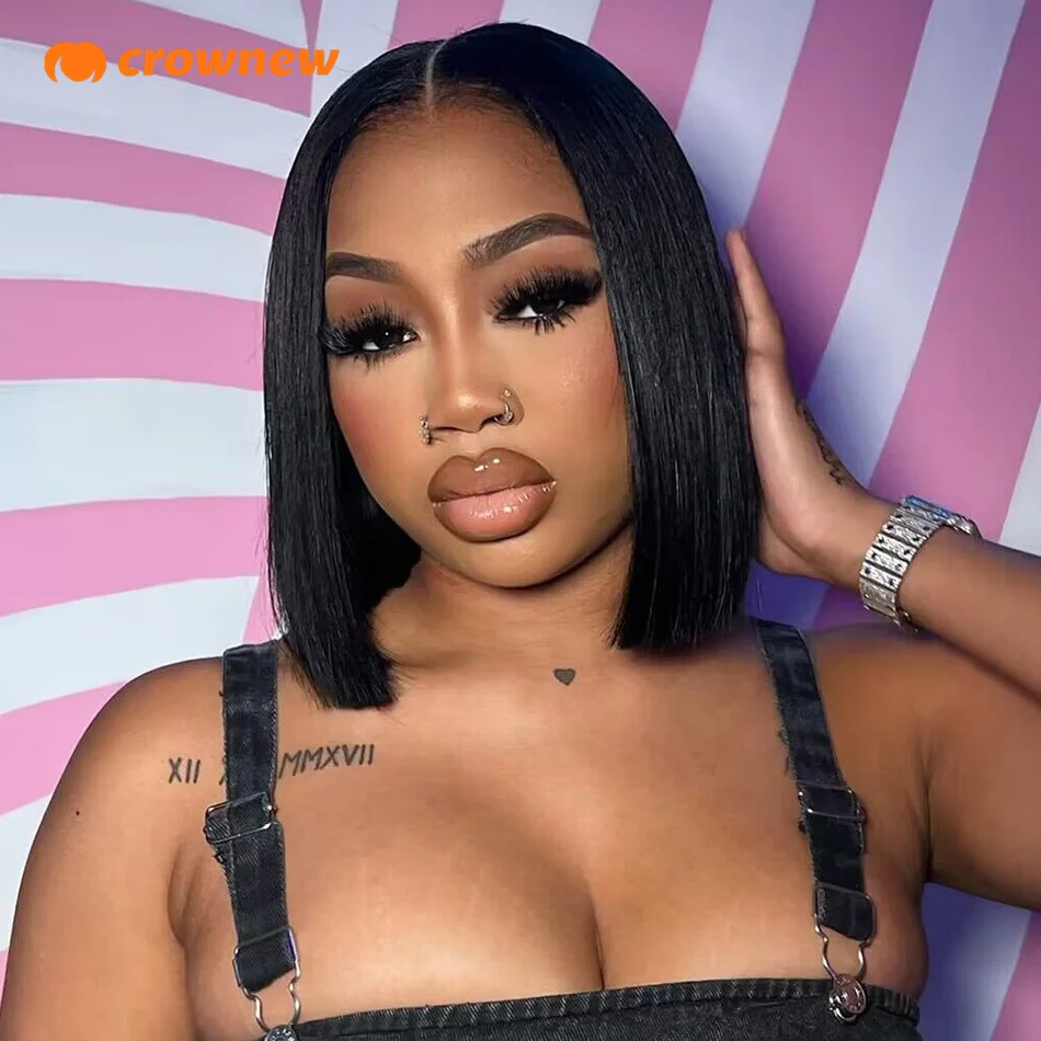 Bob Wig Lace Front Human Hair Wigs Straight 13x4 Hd Wig Ready To Wear