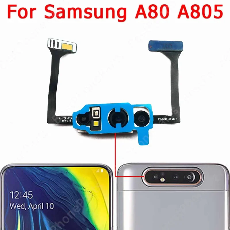 

Модуль задней камеры для Samsung Galaxy A80 A805, Оригинальные запасные части, задний вид, запасная часть