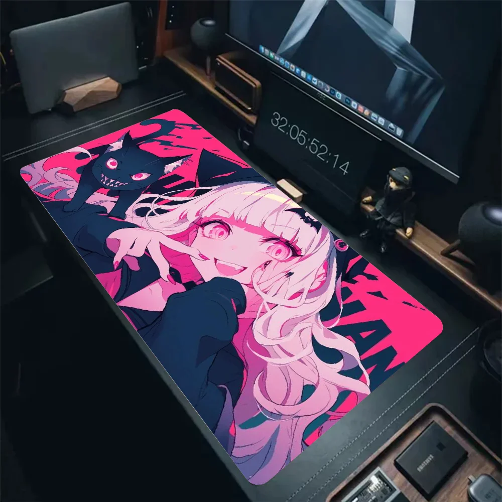 

Коврик для мыши для девочек и кошек Kawaii Anime Girl, коврик для мыши, Настольный коврик с ковриком, игровые аксессуары, первоклассный игровой коврик для клавиатуры XXL