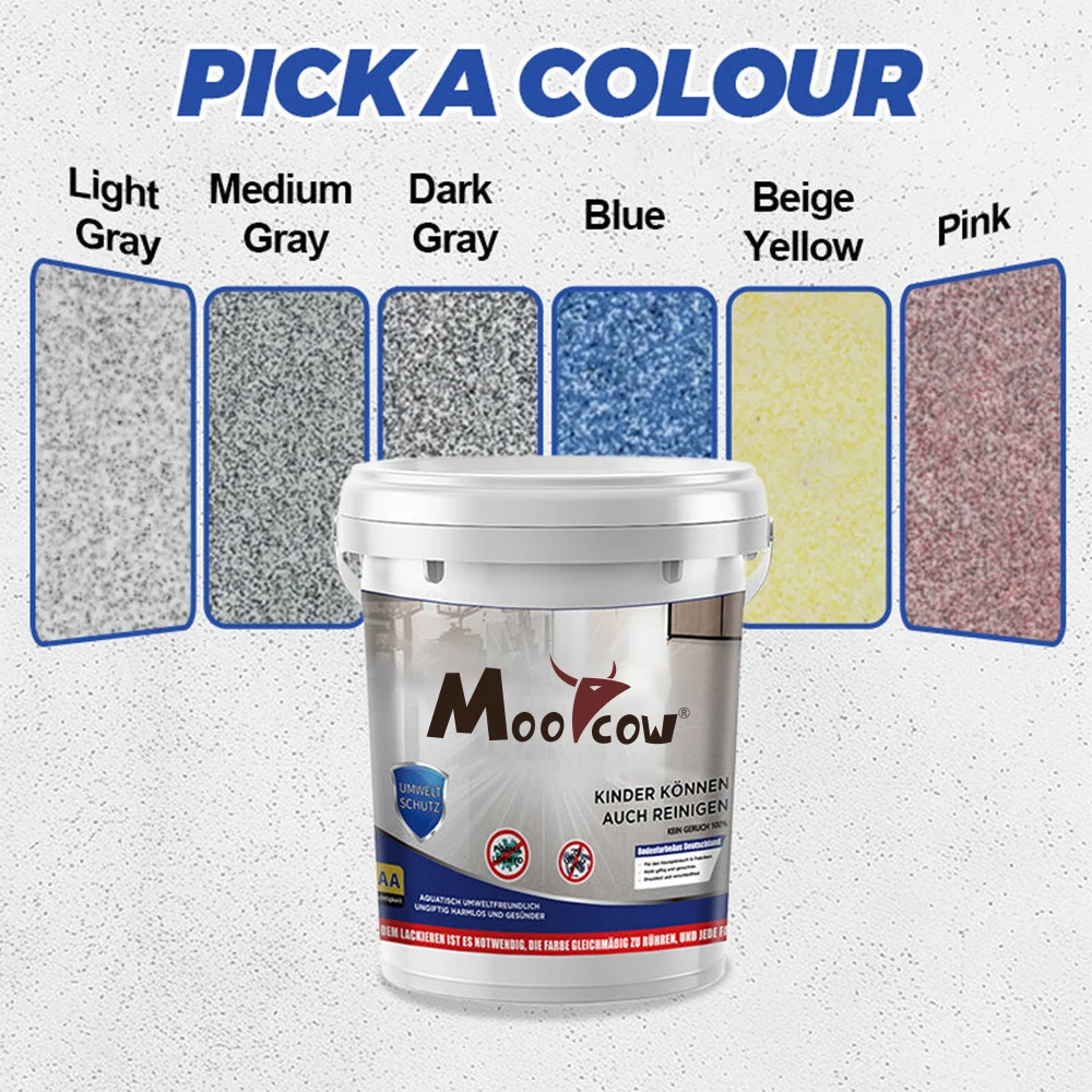 High-Gloss Marble Effect Epoxy Floor Coating 500g Indoor Outdoor Pure Natura Anti Slip Floor Paint epoxy floor coating