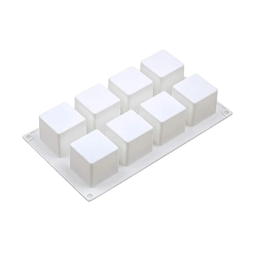 Mini moule cube 3D en silicone à 1/2 cavités, ustensile de cuisine idéal  pour les desserts, les mousses, les gâteaux, les bougies et le plâtre -  AliExpress