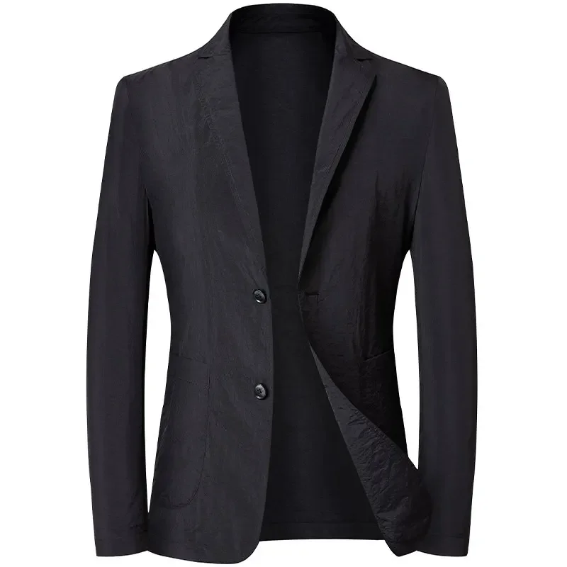 Business casual suit men's light and thin sunscreen suit single western top summer ice silk Korean version blazer