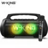 W-KING Portable Bluetooth Speaker 120W Peak 70W RMS with Wireless Microphone, IPX6 Waterproof Outdoor Speaker 42H Playback 1