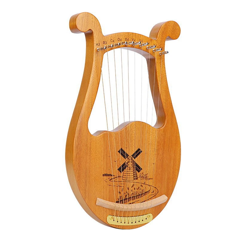 Special Professional Wooden Lira Traditional Classical Lyre Harp