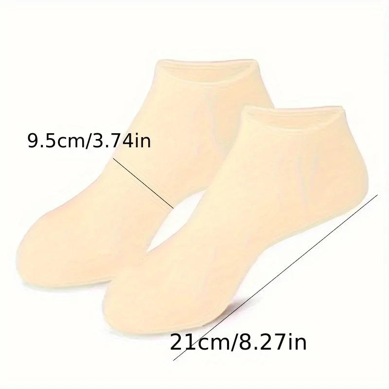 1/2Pair Silicone Moisturizing Foot Socks for Cracked Feet, Foot Spa Treatment Socks Moisturizing Gel Socks Feet Care Tools