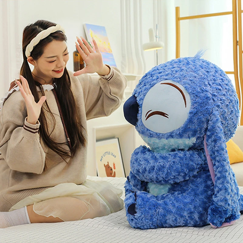 Disney New Product Curly Cartoon Stitch Soft Soft Hug Stitch Doll Interstellar Baby Plush Doll Ornament Pillow New Year Gift