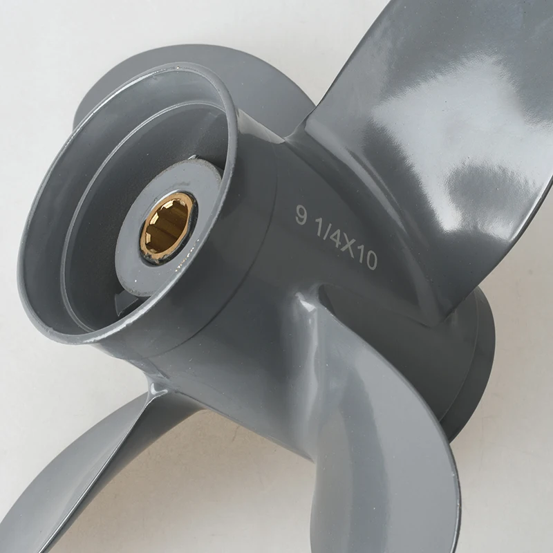 Propeller 4 Blade 9 1/4X10 for Honda Yamaha Outboard Motor BF8D BF9.9D BF9.9 BF15A BF15D BF20 8 Splines 58134-ZV4-010AH