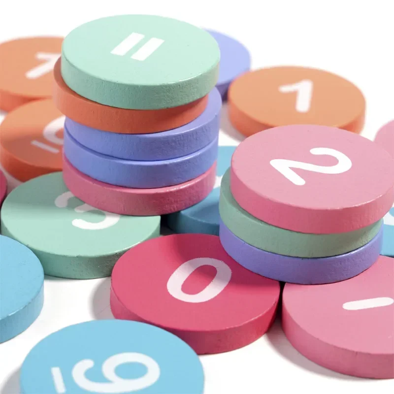 어린이 교육용 장난감 나무 숫자 인지 매칭 덧셈 뺄셈 연산 몬테소리 논리 사고 훈련 수학 장난감