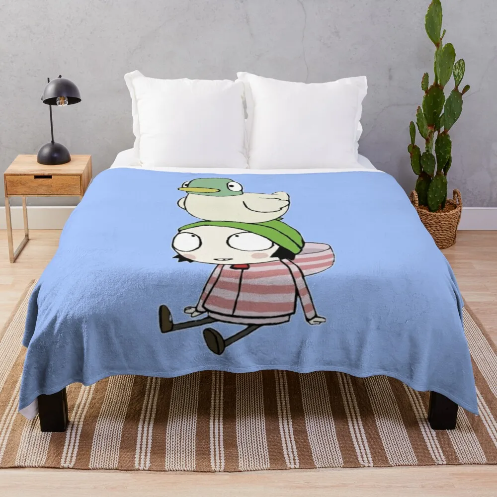 

Sarah and duck Throw Blanket Travel Blanket Furry Blankets Furry Blanket