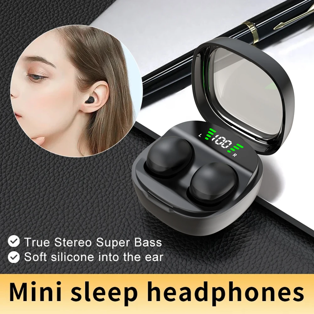 

Wireless Bluetooth 5.3 Headset Small Earbuds Sleep Work Sports Invisible Headphones High Sound Quality Noise Reduction Headset