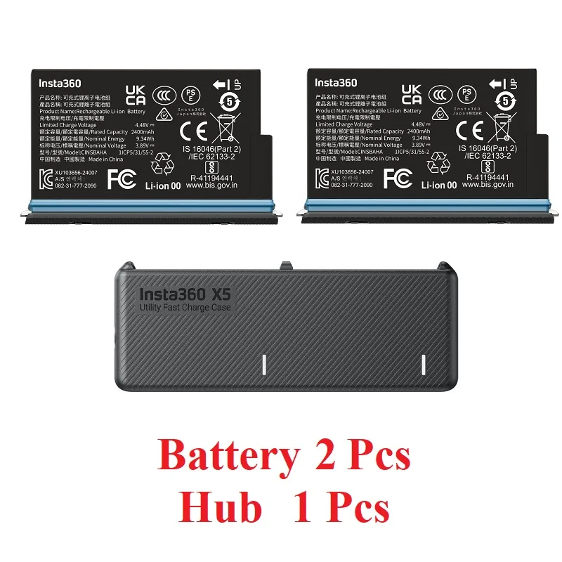Honbobo Battery Charger For Insta360 X5 Charge Case Charging Hub Batteries Storage Compartment Accessories For Insta360 X5