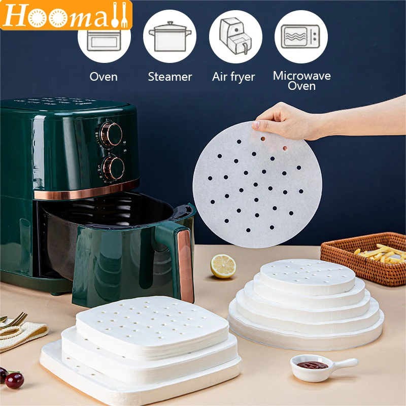 100pcs Air Fryer Liners Square Air Fryer Paper 6/7/8/9 Inch Disposable