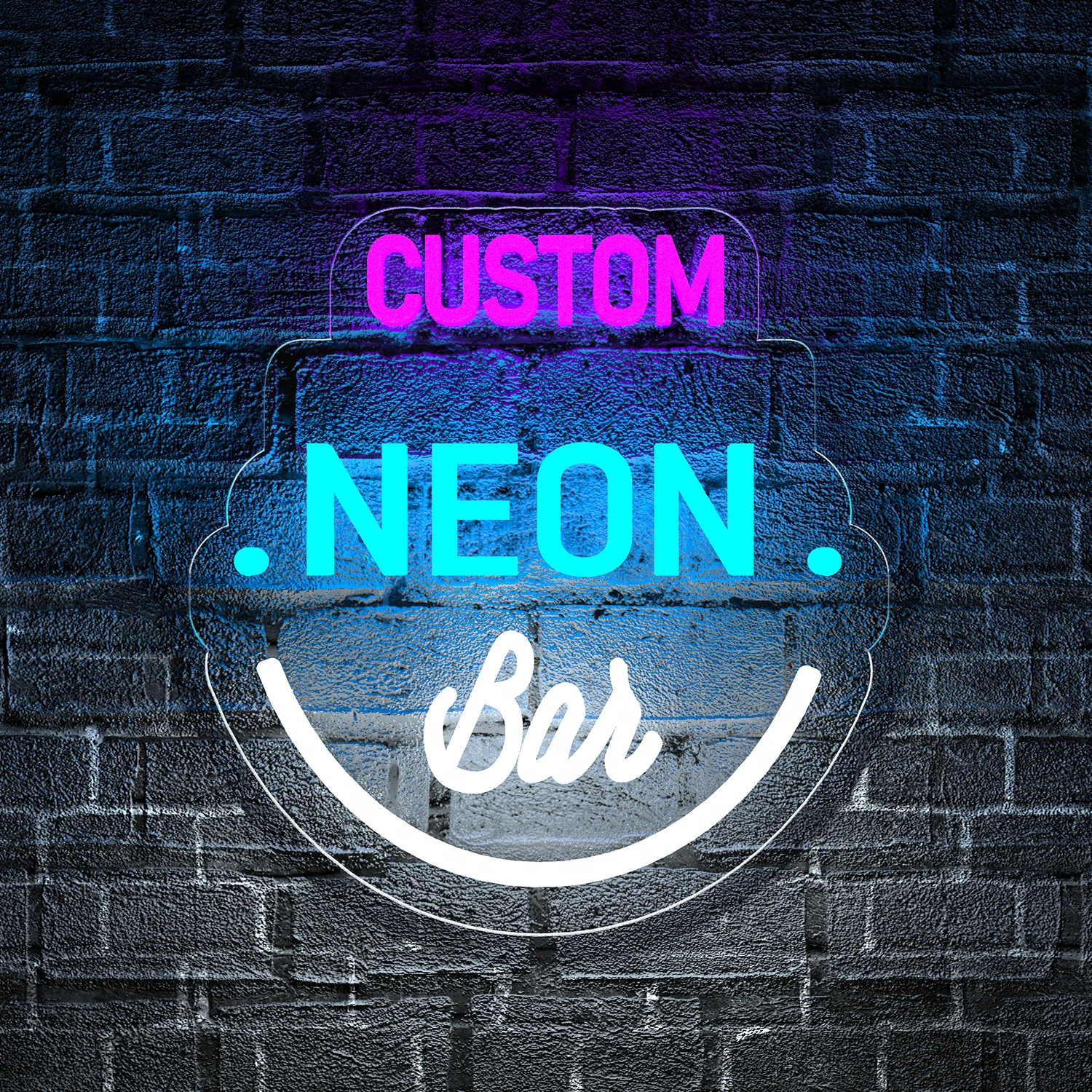 CUSTOM ป้ายนีออนส่วนบุคคลขนาดใหญ่ไฟ LED นีออนป้ายปรับแต่งสําหรับตกแต่งงานแต่งงานวันเกิดห้องนอน Bar Shop 1