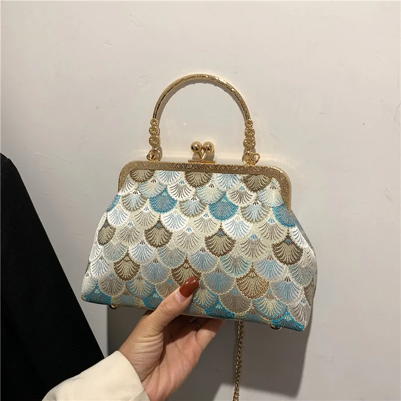 2023 New Cheongsam Bag Handbag Shoulder Crossbody Bag Fashion Chinese Style  Chain Bag Women's Artistic Bag