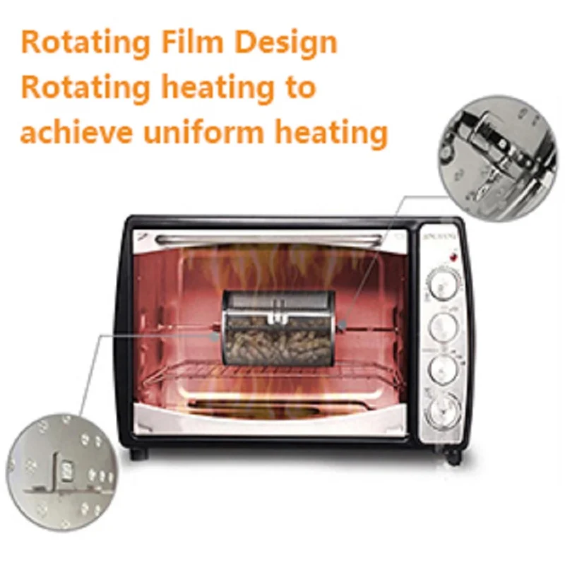 Rotisserie Basket Stainless Steel Kitchen Grill Roaster Air Fryer Grilling Basket Round Heat Resistant Air Fryer Accessory