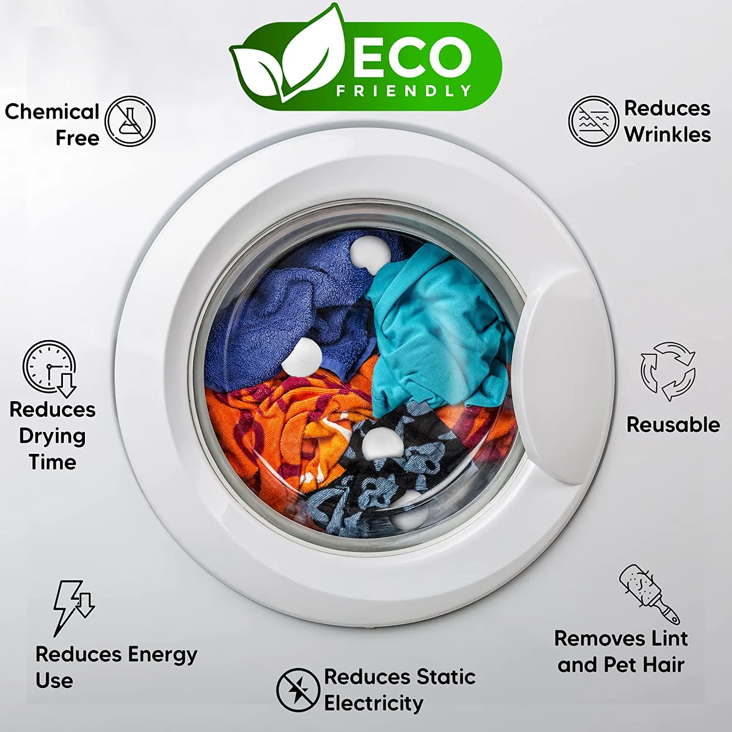Wool Dryer Balls 7CM Premium Natural Fabric Softener