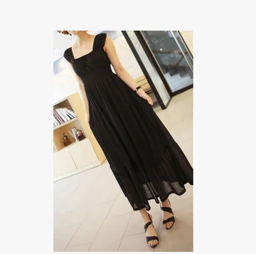 Summer 2025 White Long Svel Fro Beach Gown with Vest Ba Design Hing Waist Skimpy Sle Chiffon Dr for Women 3