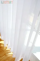 Custom Size White Sheer Curtains For Living Room Window Transparent Tulle Curtain Wedding Drapes Home Decor 6