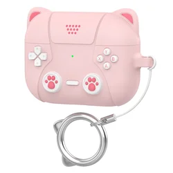 Cute Cat 3D Game Console Torchic Silicone Earphone Case Cover - Galaxy Buds 3 Pro (Pink)