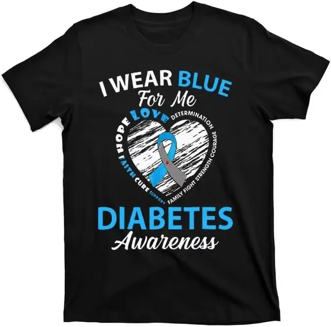 

Diabetes Awareness Type 1 2 in November We Wear Blue T-Shirt