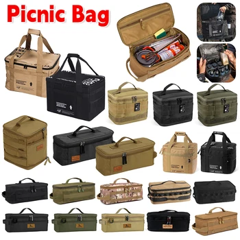 20 L Picnic Bag Outdoor Camping Organizers Large Capacity Storage Bag for Beach Picnic Road Trip Travel for Family Activities