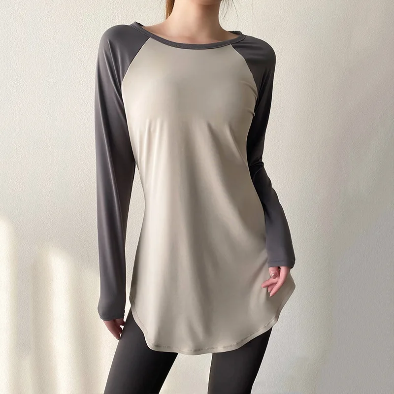Top A Maniche Lunghe Con Scollo A V Profondo Per Yoga E Pilates - Donna, Leggero E Morbido