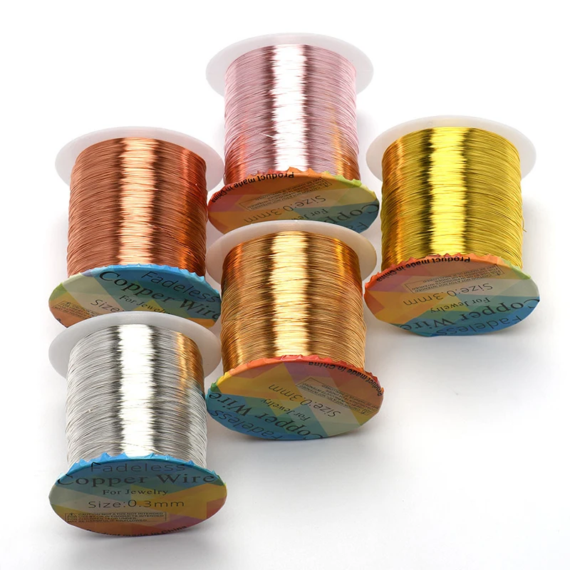 

0.2-1mm Tarnish-Resistant Colorfast Copper Beading Wire DIY Craft Bracelet Necklace Earing Jewelry Making Accessories