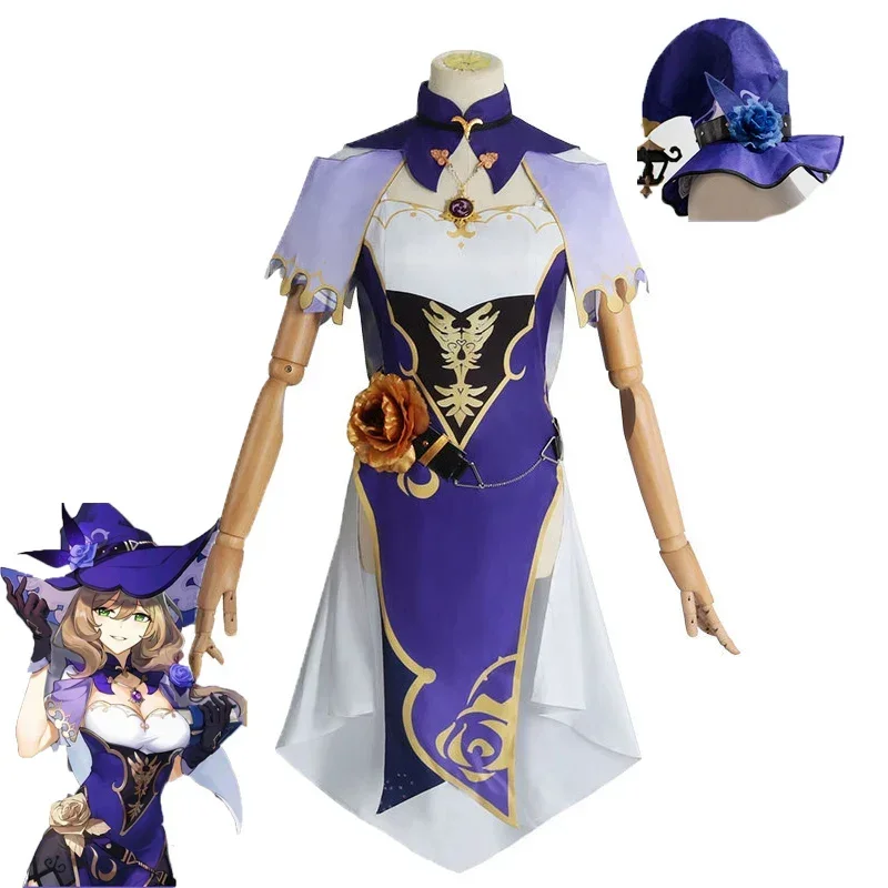 

Game Genshin Impact Lisa Cosplay Costume Full Set