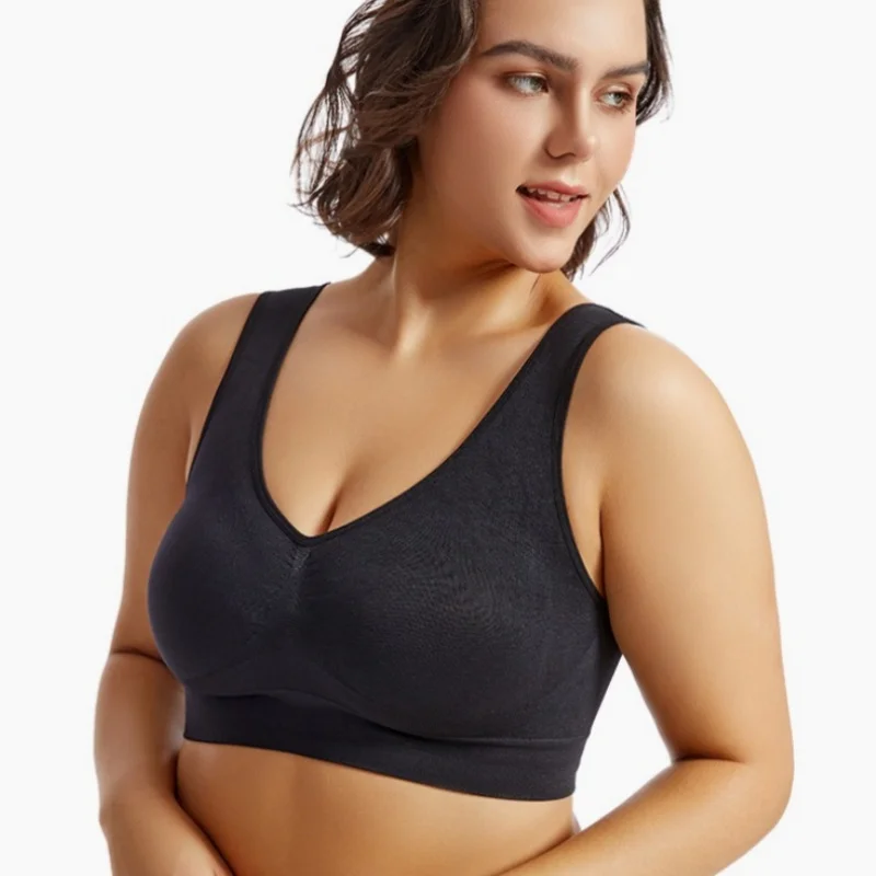 Seamless Sports Bras For Women Push-Up Bra Female Breathable Brassiere No Pads Bralette Solid Color Crop Top Sexy Lingerie S-5XL 2