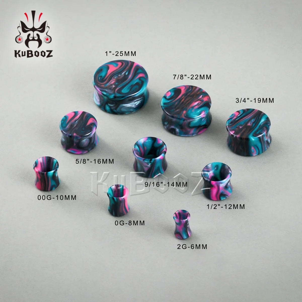 Ear Tunnels Plugs Gauges Expander for Ears Colorful Acrylic Body Piercing Jewelry Earrings 2Pairs