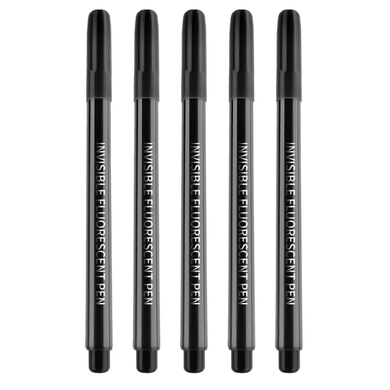 

5 Pieces Invisible Fluorescent Pens Secret Pens for Halloween Christmas