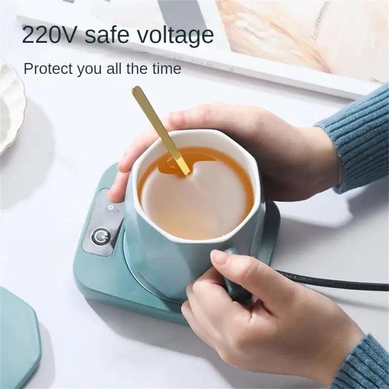 Mug Heater Coffee Mug Cup Warmer 220V Milk Tea Water Heating Pad Cup Heater Warm Mat Constant Temperature Coaster EU Plug heating coaster,coffee heater