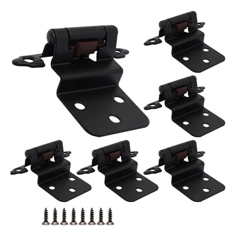 

8 PCS 3/8Inch Inset Door Hinges, Flush Face Mount Self Closing Hinges Cold Rolled Steel Cabinet Hinges For Cabinet Doors