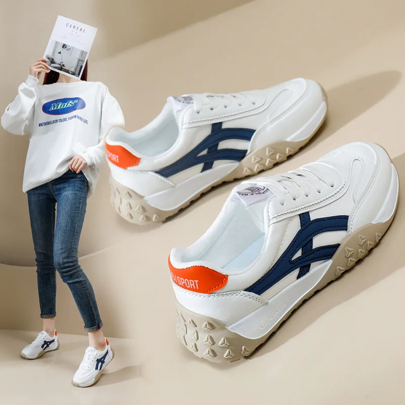 

Женские кроссовки на платформе, новый дизайн, спортивная обувь на толстой подошве, повседневная легкая обувь на плоской подошве, повседневная обувь на осень