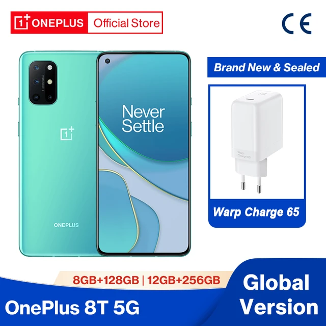 Global Version OnePlus 8T OnePlus Official Store 8GB 128GB Snapdragon 865  5G 120Hz AMOLED Fluid Screen