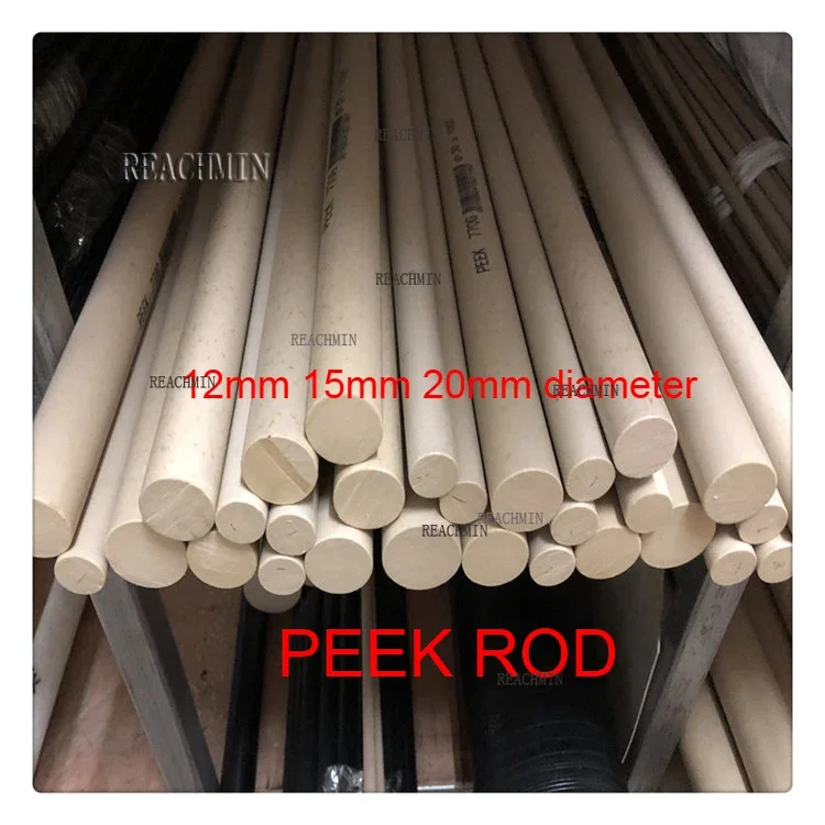 12mm 15mm 20mm diameter Victrex PEEK rod bar Polyetheretherketone stick
