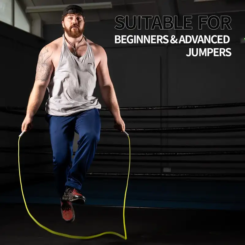 6MM PVC Jump Rope for Men & Women Fitness, Speed, Cardio Training, Adjustable Skipping Rope with Unbreakable Handles - Image 3